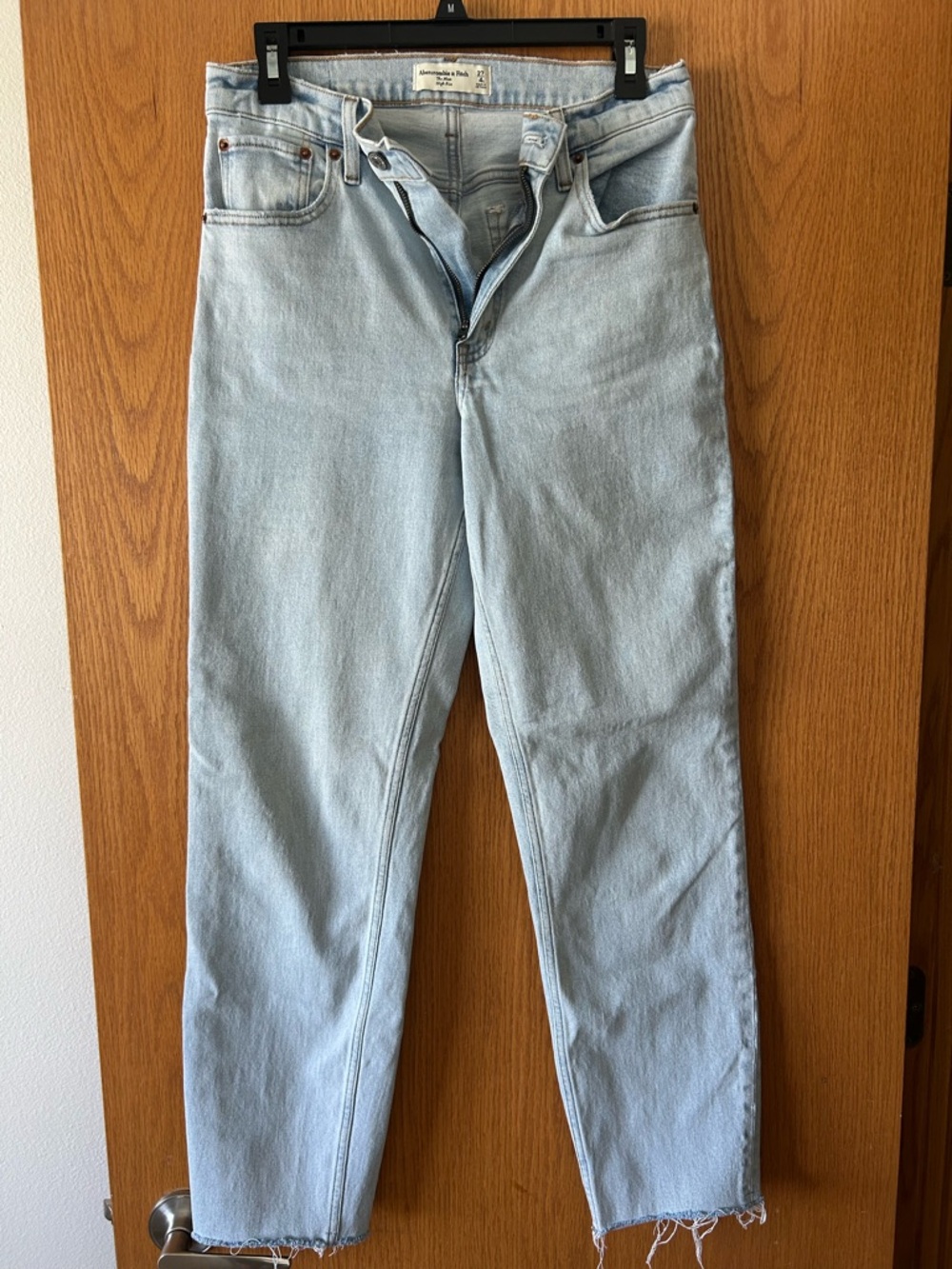 Abercrombie & Fitch Light Blue High-Rise Mom Jeans